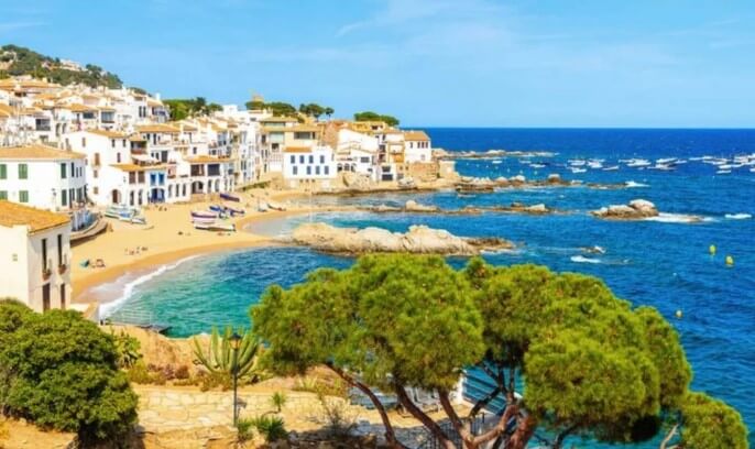 스페인의-아름다운-휴양지의-배경